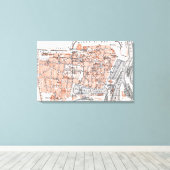  kaart van Oostende België (1905) Canvas Afdruk (Insitu (Houten vloer))