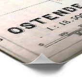  kaart van Oostende België (1905) Poster (Hoek)