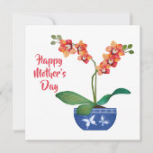  Kaart van orchidee-Moederdag (Voorkant)