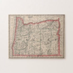 kaart van Oregon (1883) Legpuzzel