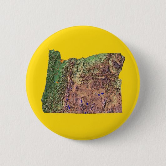 Kaart van Oregon Button (Voorkant)