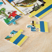 Kaart van Oregon Jigsaw Puzzle Legpuzzel (Zijkant)