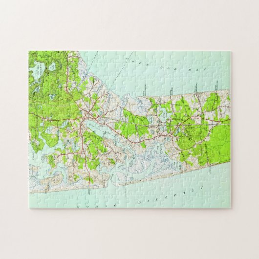 kaart van Orleans Massachusetts (1946) Legpuzzel (Horizontaal)