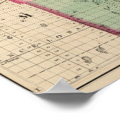 Kaart van Otsego County, Michigan Poster (Hoek)