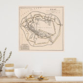  kaart van oude troy (1874) poster (Keuken)