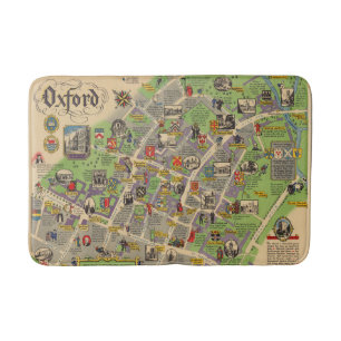 Kaart van Oxford, Engeland (Britse spoorwegen) Badmat