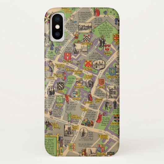 Kaart van Oxford, Engeland (Britse spoorwegen) Case-Mate iPhone Case (Achterkant)
