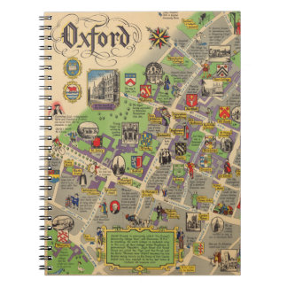 Kaart van Oxford, Engeland (Britse spoorwegen) Notitieboek