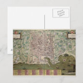 Kaart van Palermo uit "Civitates Orbis Terrarum" d (Voorkant / Achterkant)