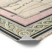  kaart van Palestina (1853) Poster (Hoek)