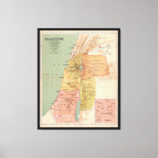 Kaart van Palestina in Tijd van Christus (tot 70 D Canvas Afdruk