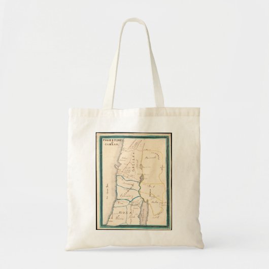 Kaart van Palestina of Canaan Tote Bag (Voorkant)