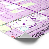  kaart van Palm Beach Florida (1946) Poster (Hoek)