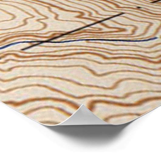  kaart van Palm Springs California (1942) Poster (Hoek)