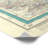  kaart van Panama (1954) Poster (Hoek)