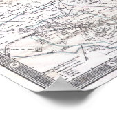 kaart van Parijs (1865) Poster (Hoek)