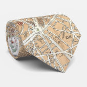  kaart van Parijs (1892) Stropdas (Opgerold)