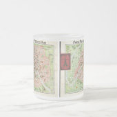  kaart van Parijs (1920) Matglas Koffiemok (Center)