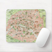  kaart van Parijs (1920) Muismat (Met muis)