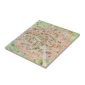  kaart van Parijs (1920) Tegeltje (Zijkant)