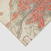 kaart van Parijs Frankrijk (1721-1774) Tissuepapier (Detail)