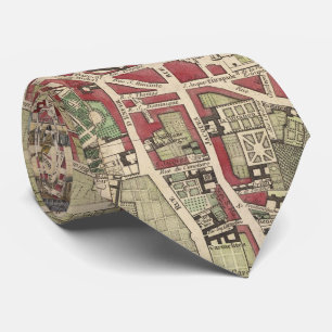 kaart van Parijs Frankrijk (1784) Stropdas