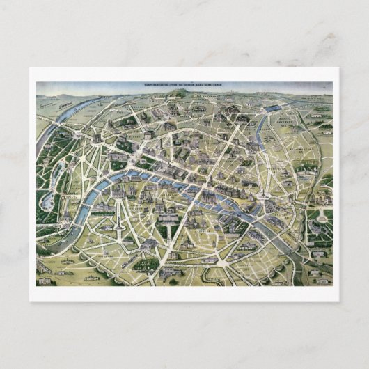 Kaart van Parijs in de periode van de Groenen (Voorkant)