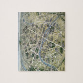 Kaart van Parijs in de periode van de Groenen Legpuzzel (Verticaal)