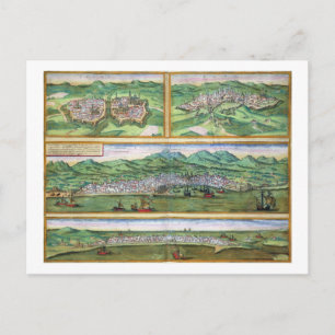Kaart van Parma, Siena, Palermo en Drepanum, uit '