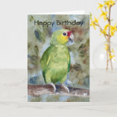  Kaart van Parrot Birthday (Gele Bloem)