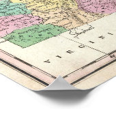  kaart van Pennsylvania (1827) Poster (Hoek)