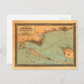  kaart van Pensacola, Florida (Voorkant / Achterkant)