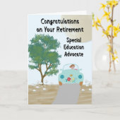 Kaart van pensionering voor speciale onderwijsadvi (Gele Bloem)