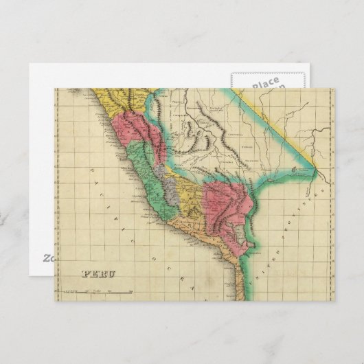 Kaart van Peru (Voorkant / Achterkant)