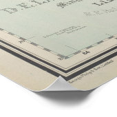 kaart van Peru (1903) Poster (Hoek)