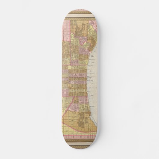 kaart van Philadelphia (1846) Skateboard (Voorkant)