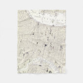 kaart van Philadelphia (1885) Fleece Deken (Voorkant)