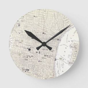  kaart van Philadelphia (1885) Ronde Klok