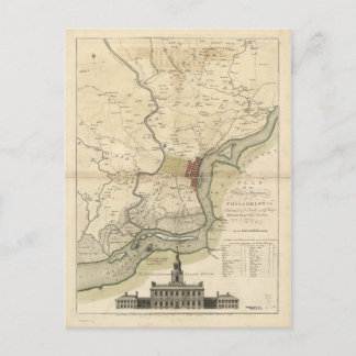 Kaart van Philadelphia Pennsylvania (1777)
