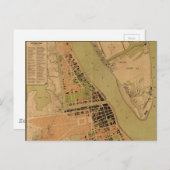 Kaart van Phnom Penh, Cambodja (circa 1920) (Voorkant / Achterkant)