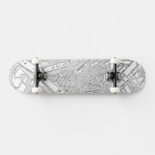  kaart van Pittsburgh (1885) Skateboard (Horizontaal)