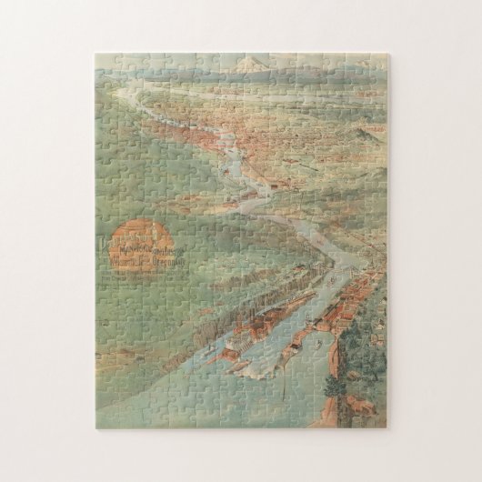  kaart van portland (1896) legpuzzel (Verticaal)