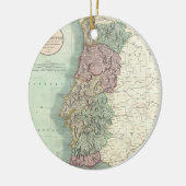  kaart van Portugal (1801) Keramisch Ornament (Links)