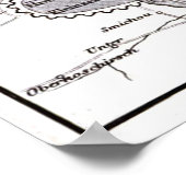  kaart van Praag (1858) Poster (Hoek)