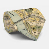 kaart van Praag Tsjechië (1905) Stropdas (Opgerold)