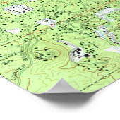 Kaart van Prescott Arizona (1973) Poster (Hoek)