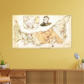 kaart van Prince Edward Island (1775) Canvas Afdruk (Insitu (Woonkamer))