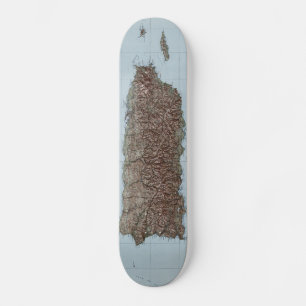  kaart van Puerto Rico (1952) Skateboard