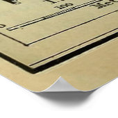 kaart van Pula Kroatië (1911) Poster (Hoek)