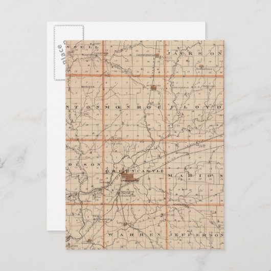 Kaart van Putnam County (Voorkant / Achterkant)